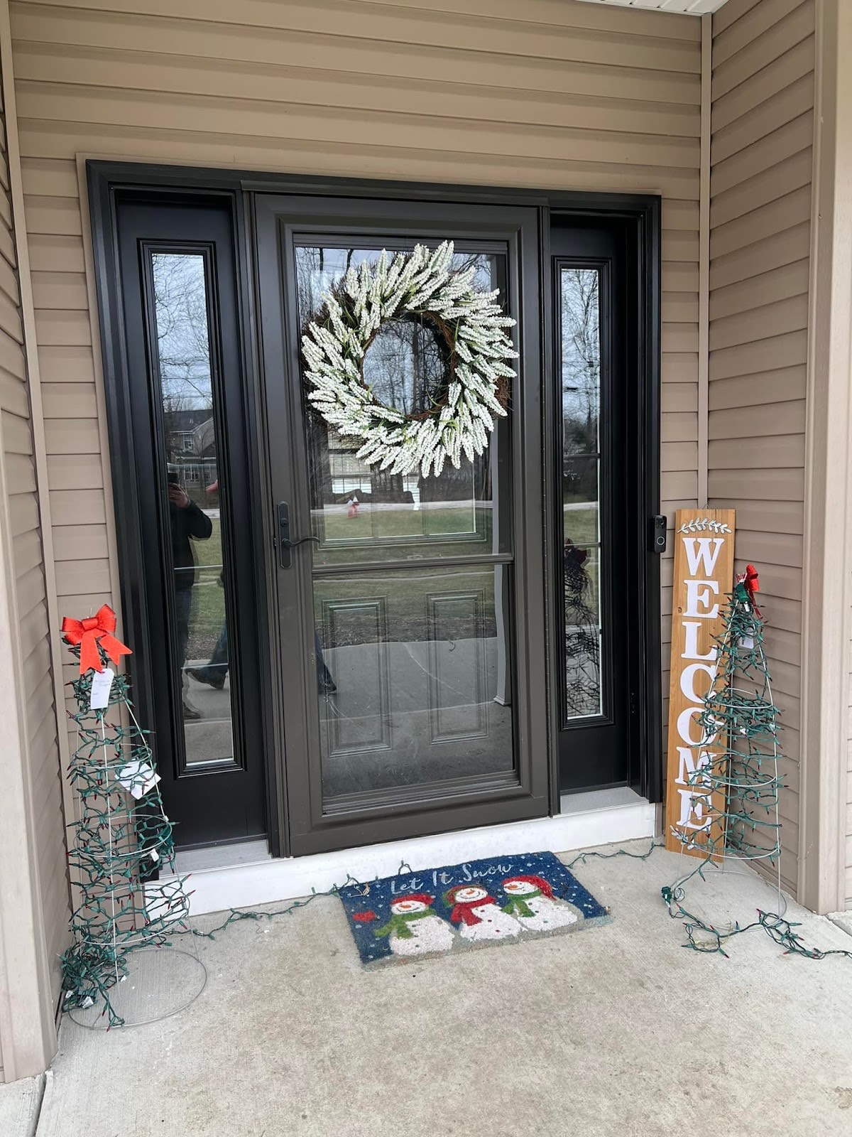 New black front entry door